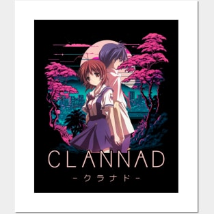 Graphic Art Nagisa And Tomoya Clannad Japanese Anime Posters and Art